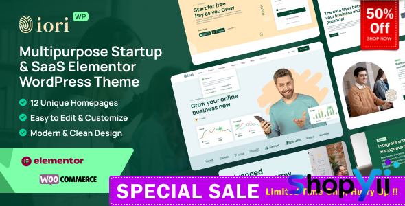 iori v1.0.8 - Multipurpose Startup & SaaS Software Technology Elementor WordPress Theme