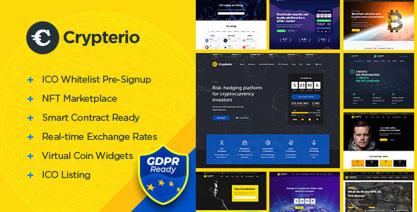 Crypterio v2.4.11 - ICO and Cryptocurrency WordPress Theme