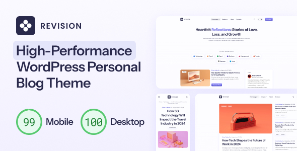 Revision v1.0.7 - Optimized Personal Blog WordPress Theme