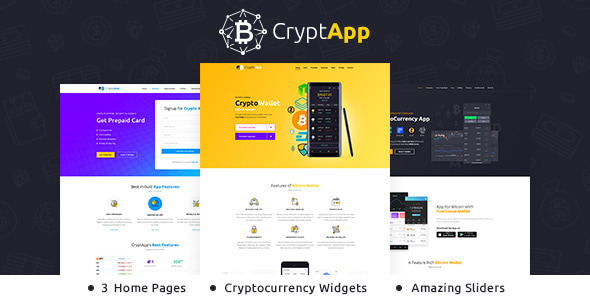 CryptApp Landing Page v3.2 - Cryptocurrency Theme