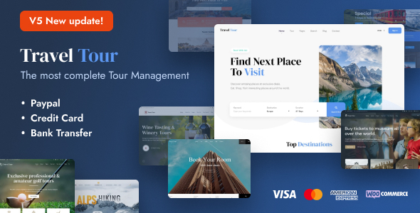 Travel Tour v5.3.4 - Tour Booking, Travel Booking Theme