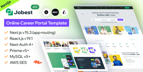 Jobest v1.1 - Next.js 15 Career Portal & Job Board Functional Template