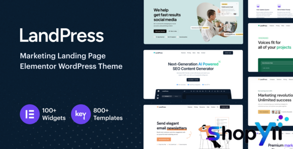 LandPress v1.5 - Marketing Landing Page Elementor WordPress Theme