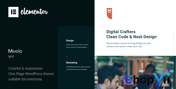 Meelo v1.5 - Corporate One Page WordPress Theme