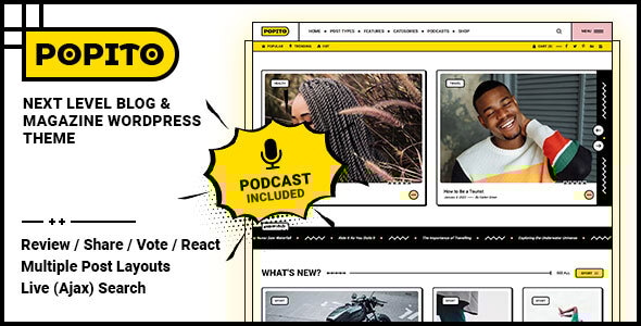 Popito v2.0.6 - Blog & Magazine WordPress Theme