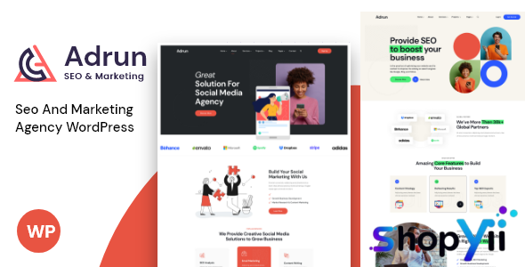 Adrun v1.0.5 - Seo & Marketing Agency WordPress Theme