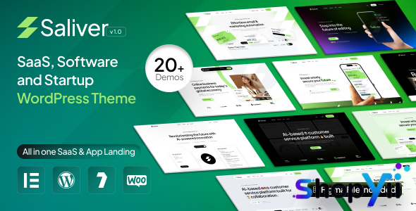 Saliver v1.0.0 - SaaS & Software Startup Tech WordPress Theme