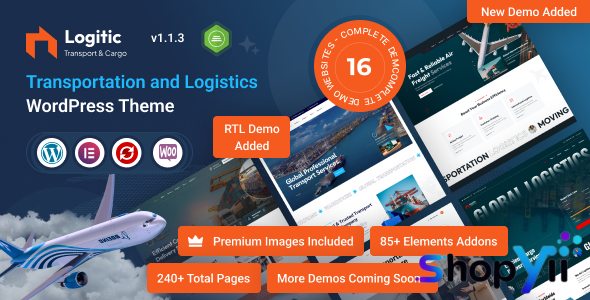 Logitic v1.1.3 - Transportation & Logistics WordPress Theme