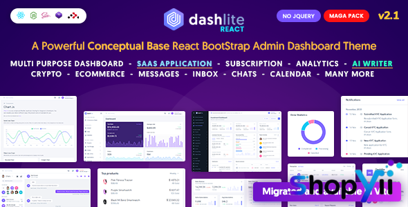DashLite v2.1 - React Admin Dashboard Template