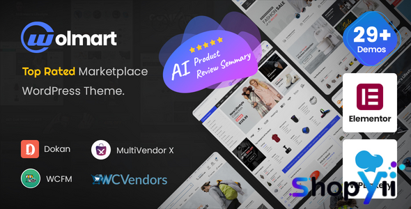 Wolmart v1.9.4 - Multi-Vendor Marketplace WooCommerce Theme