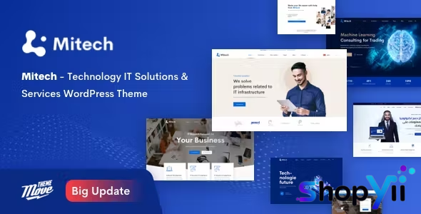 Mitech v2.3.3 - Technology IT Solutions & Services WordPress Theme