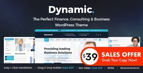 Dynamic v3.2 - Finance and Consulting Business WordPress Theme