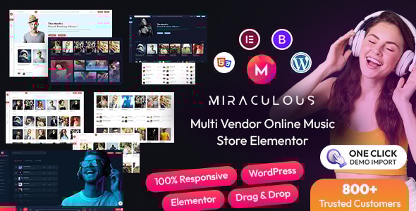 Miraculous v2.0.9 - Online Music Store WordPress Theme