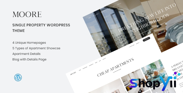 Moore v1.1.6 - Single Property WordPress Theme