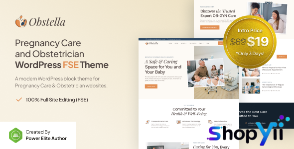 Obstella v1.0.0 – Pregnancy Care & Obstetrician FSE WordPress Theme