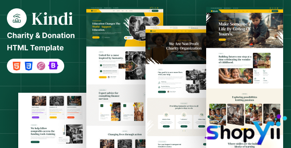 Kindi – Charity & Donation HTML Template