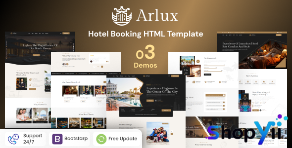 Arlux - Hotel Booking HTML Template