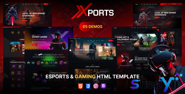 Xports - eSports and Gaming HTML Template