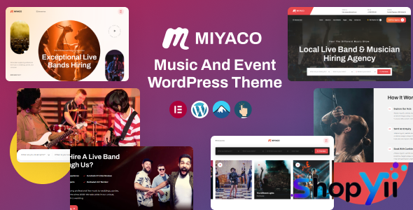 Miyaco v1.0.3 - Music And Event WordPress Theme