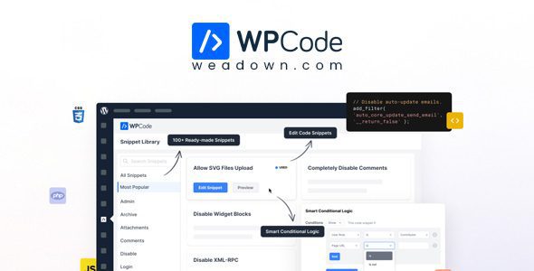 WPCode Pro 2.3.0 + Addons – WordPress Code Snippets Plugin