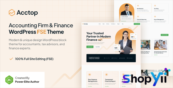 Acctop v1.0.0 – Accounting Firm & Finance FSE WordPress Theme