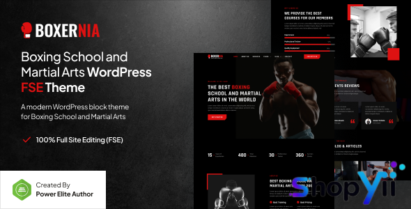 Boxernia v1.0.1 – Boxing School & Martial Arts FSE WordPress Theme