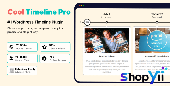 Cool Timeline Pro 4.9 – Horizontal & Vertical Timeline Plugin For WordPress