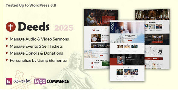 Deeds v10.5.2 - Best Responsive Nonprofit Church WordPress Theme