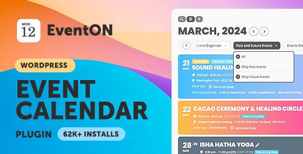 EventOn 4.9.12 + Addons – WordPress Virtual Event Calendar Plugin