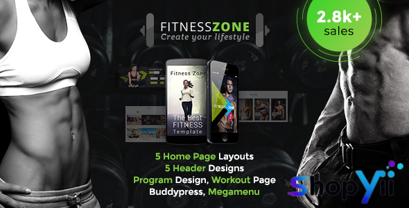 Fitness Zone v5.7 - WordPress Theme