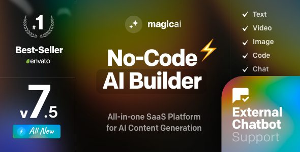 MagicAI 9.20 + Extentions – OpenAI Content, Text, Image, Video, Chat, Voice, and Code Generator as SaaS