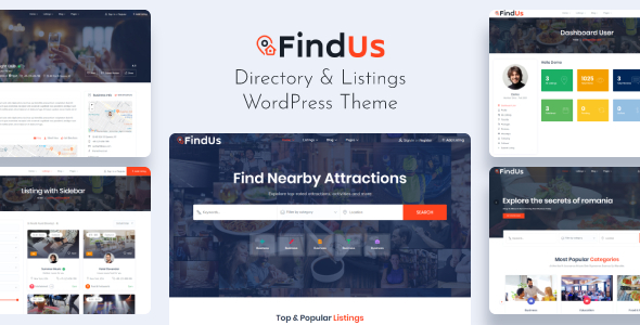 Findus v1.1.63 - Directory Listing WordPress Theme
