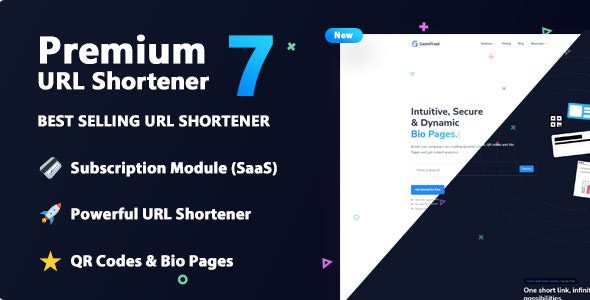 Premium URL Shortener 7.7 – Link Shortener, Bio Pages & QR Codes