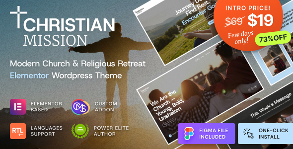Christian Mission v1.0.1 - Religious Events & Retreats Church WordPress Theme