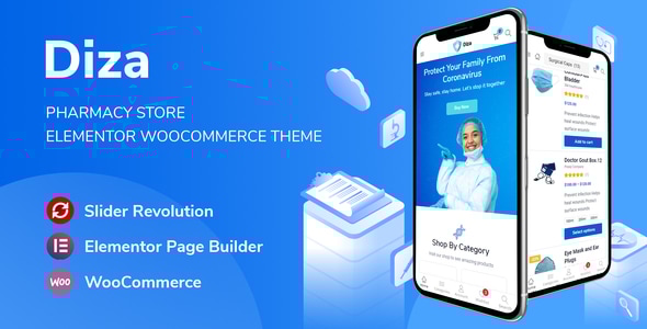 Diza v1.3.14 - Pharmacy Store Elementor WooCommerce Theme