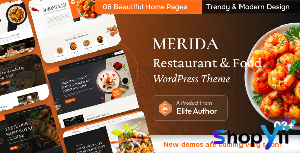 Merida v1.0.4 - Restaurant & Food WordPress Theme