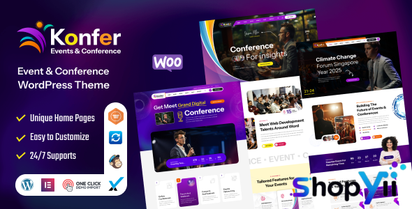 Konfer v1.3 - Conference and Event WordPress Theme