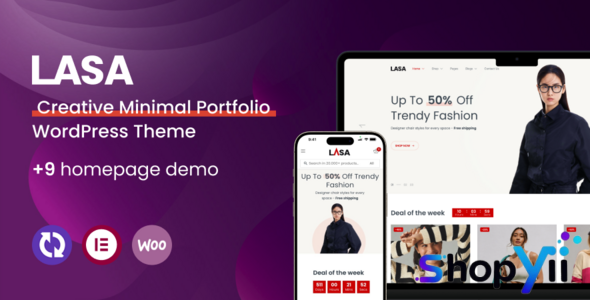 Lasa v1.1.5 - Creative Minimal WooCommerce WordPress Theme