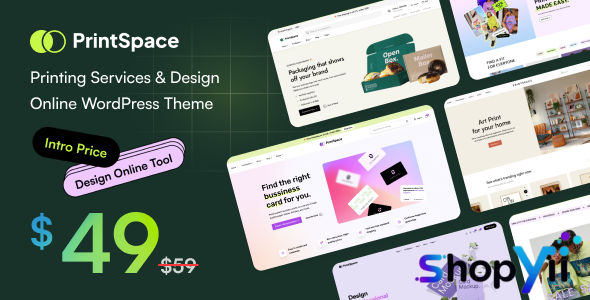 PrintSpace v1.3.9 - Printing Services & Design Online WooCommerce WordPress theme