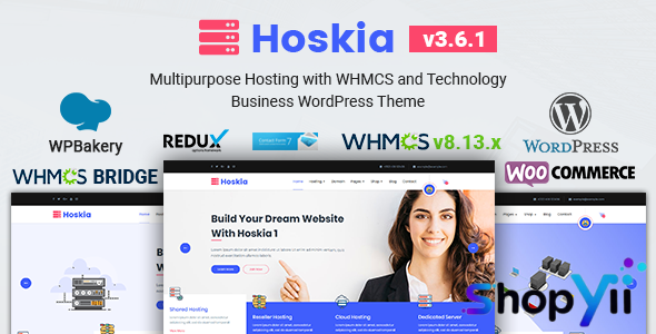 Hoskia v3.6.1 - Multipurpose Hosting with WHMCS Theme