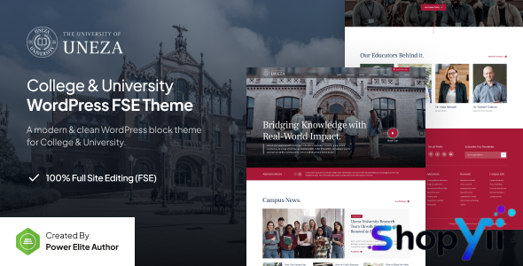 Uneza v1.0.0 - College & University FSE WordPress Theme