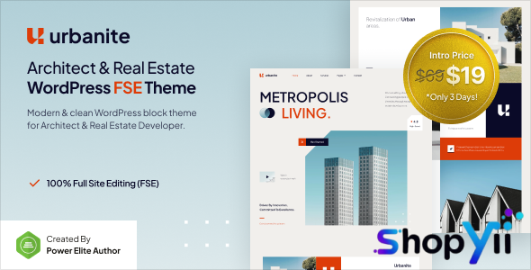 Urbanite v1.0.0 – Architect & Real Estate Developer FSE WordPress Theme