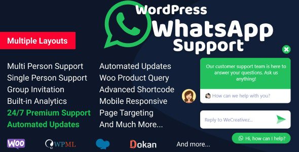 WordPress Support Using WhatsApp 2.5.2