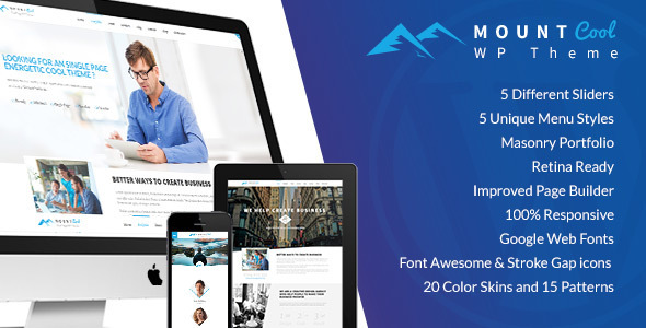 MountCool v3.2 - Single Page Portfolio WordPress Theme