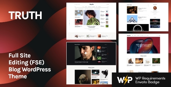 Truth v1.7.1 - Full Site Editing (FSE) Blog WordPress Theme