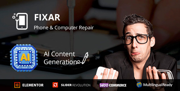 Fixar v2.0.0 - Phone & Computer Repair Theme