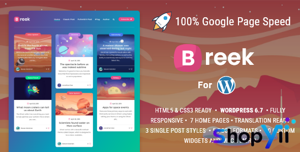Breek v4.2.0 - Minimal Masonry Theme for WordPress