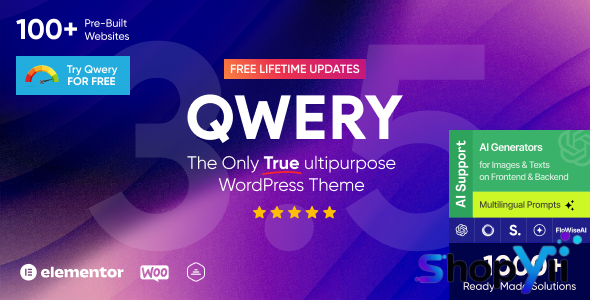 Qwery v3.6.0 - Multi-Purpose Business WordPress & WooCommerce Theme + ChatGPT