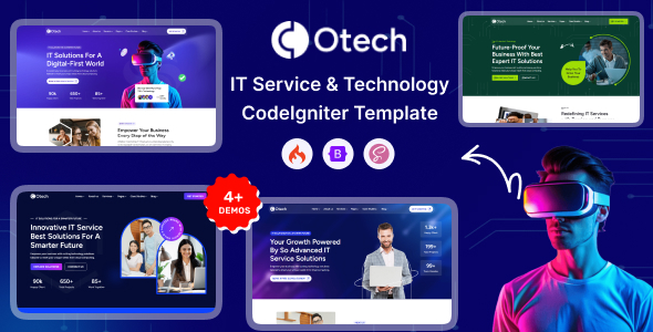 oTech - CodeIgniter IT Solutions & Technology Startup Template