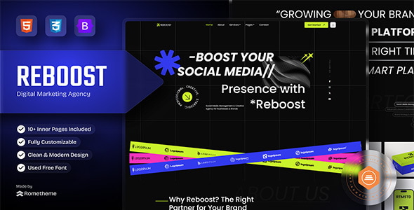 Reboost v1.0.3 - Digital Marketing Agency HTML Template